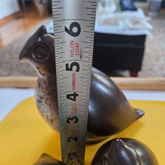 HOWARD PIERCE QUAIL FAMILY OF THREE GORGEOUS FIGURINE POTTERY 1950 MID CENTURY - Picture 6 of 7